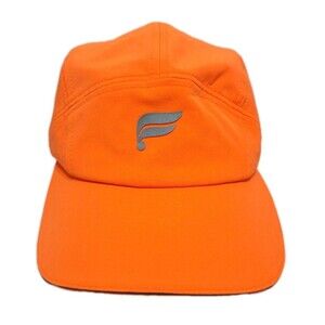 Fabletics HiVis Orange Reflective Running 5 Panel Hat Cap Strapback Adjustable